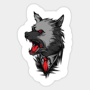 Angry Wolf Sticker